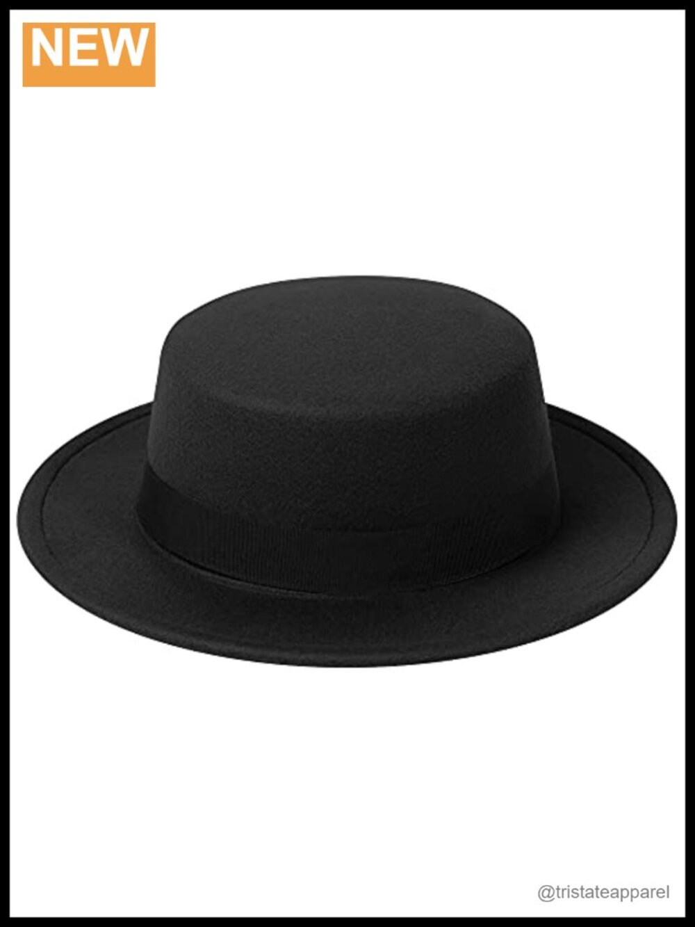 Fedora Hat Pork Pie Flat Top Boater Wide Brim Cotton Blend Adjustable